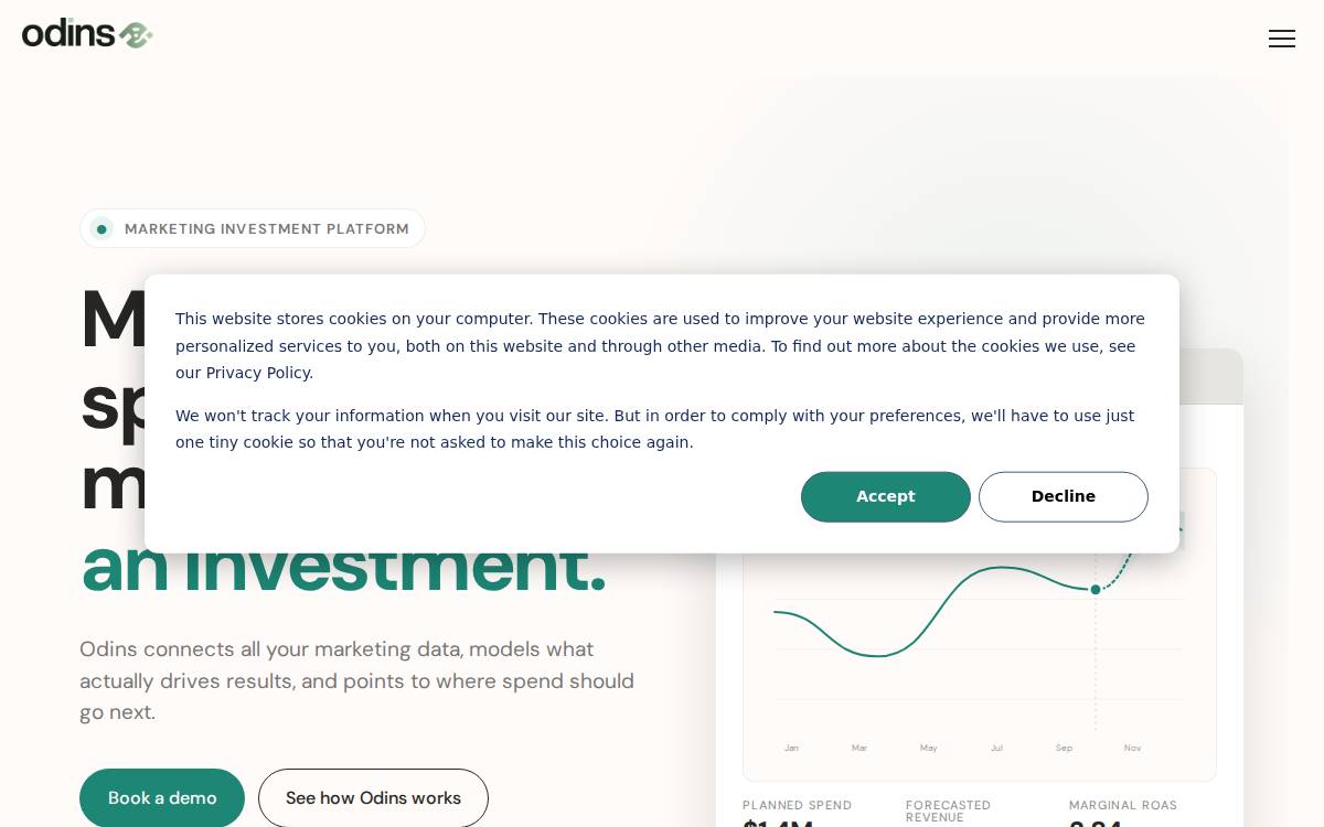 Odins website preview