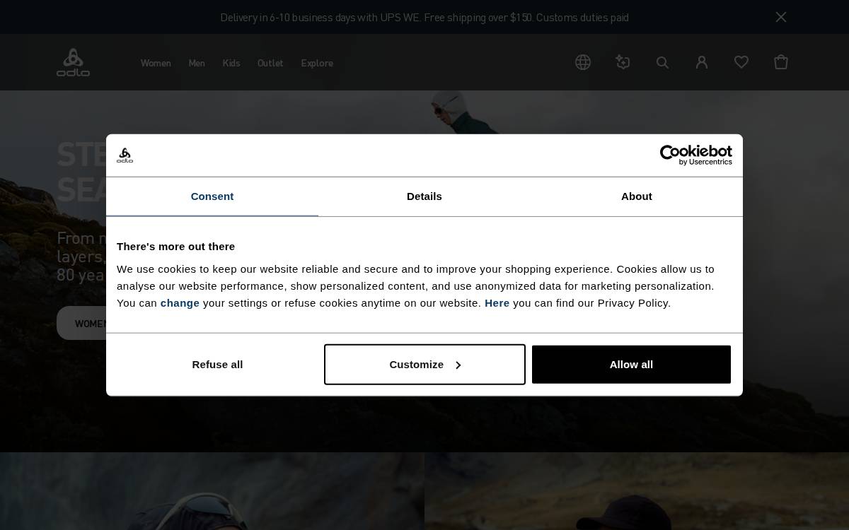 Odlo website preview
