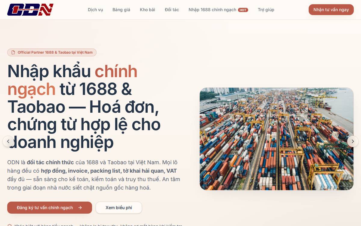 ODN website preview