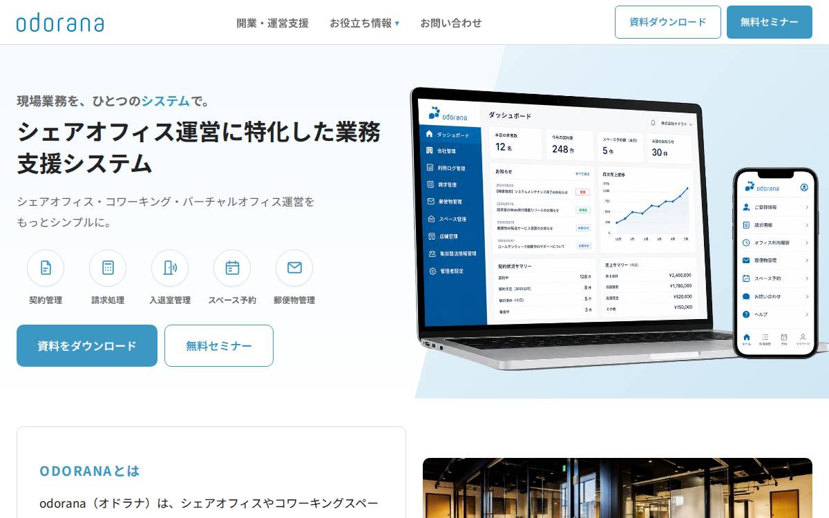 Odorana website preview