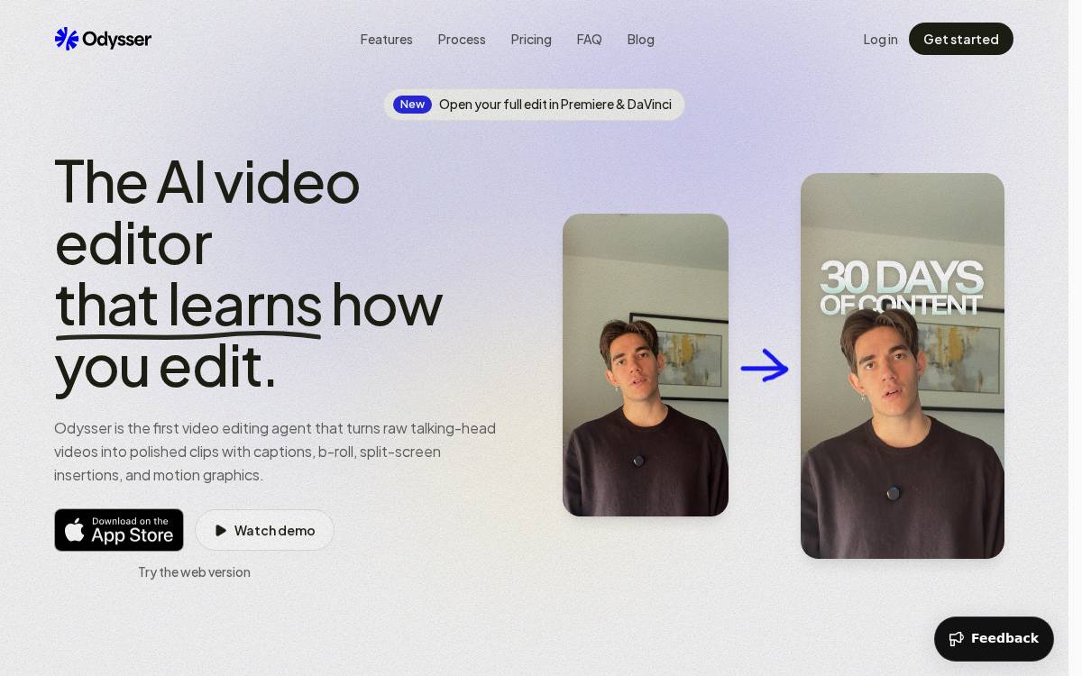 Odysser website preview