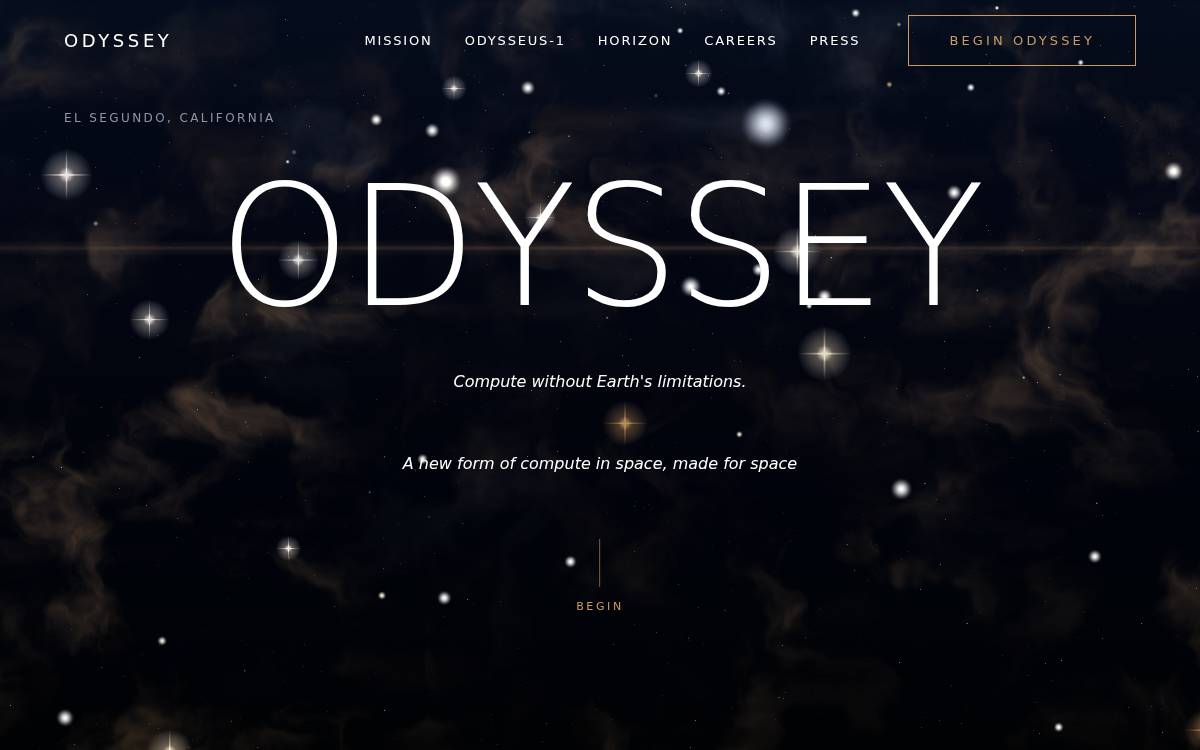Odyssey Compute website preview