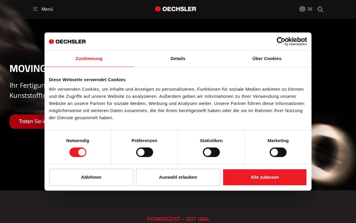 Oechsler website preview