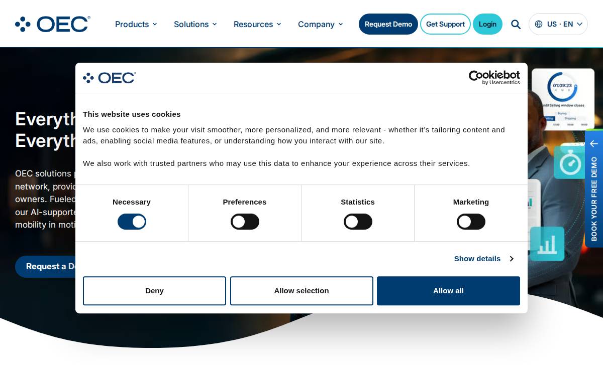 Oeconnection website preview