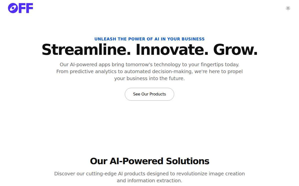 OFF website preview