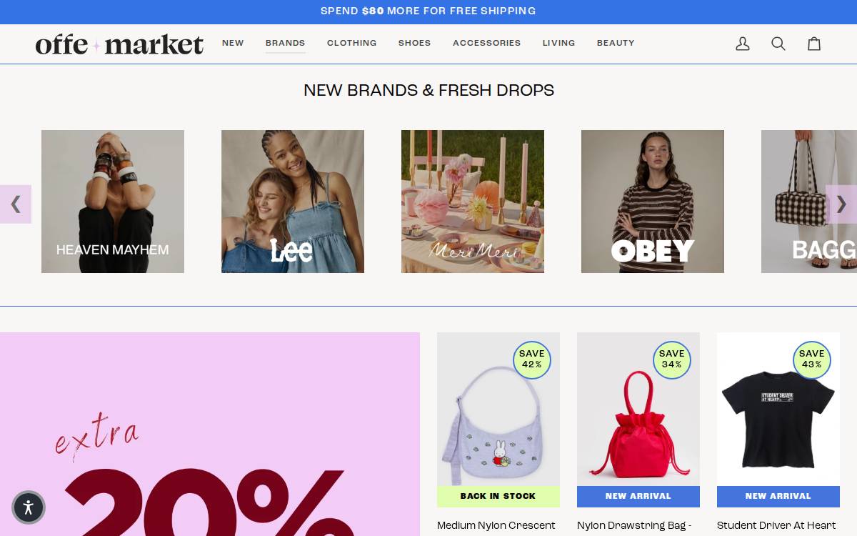 offe market website preview