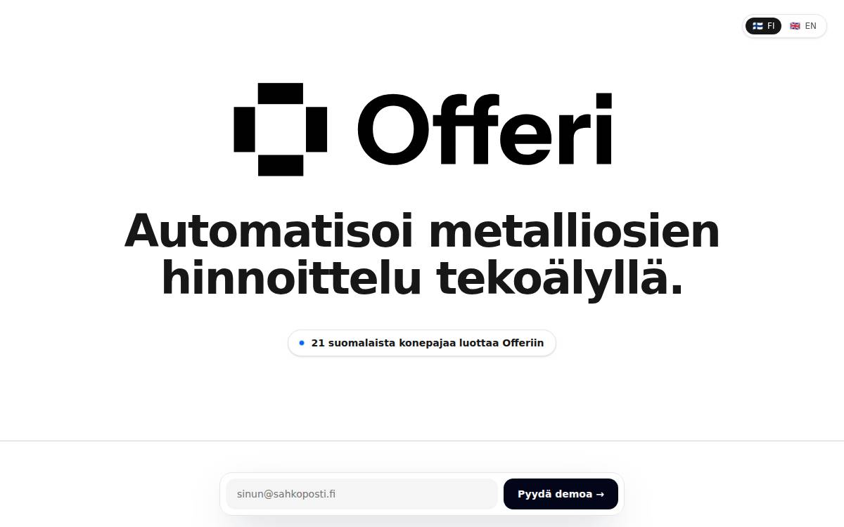 Offeri website preview