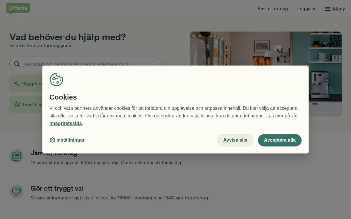 Offerta website preview