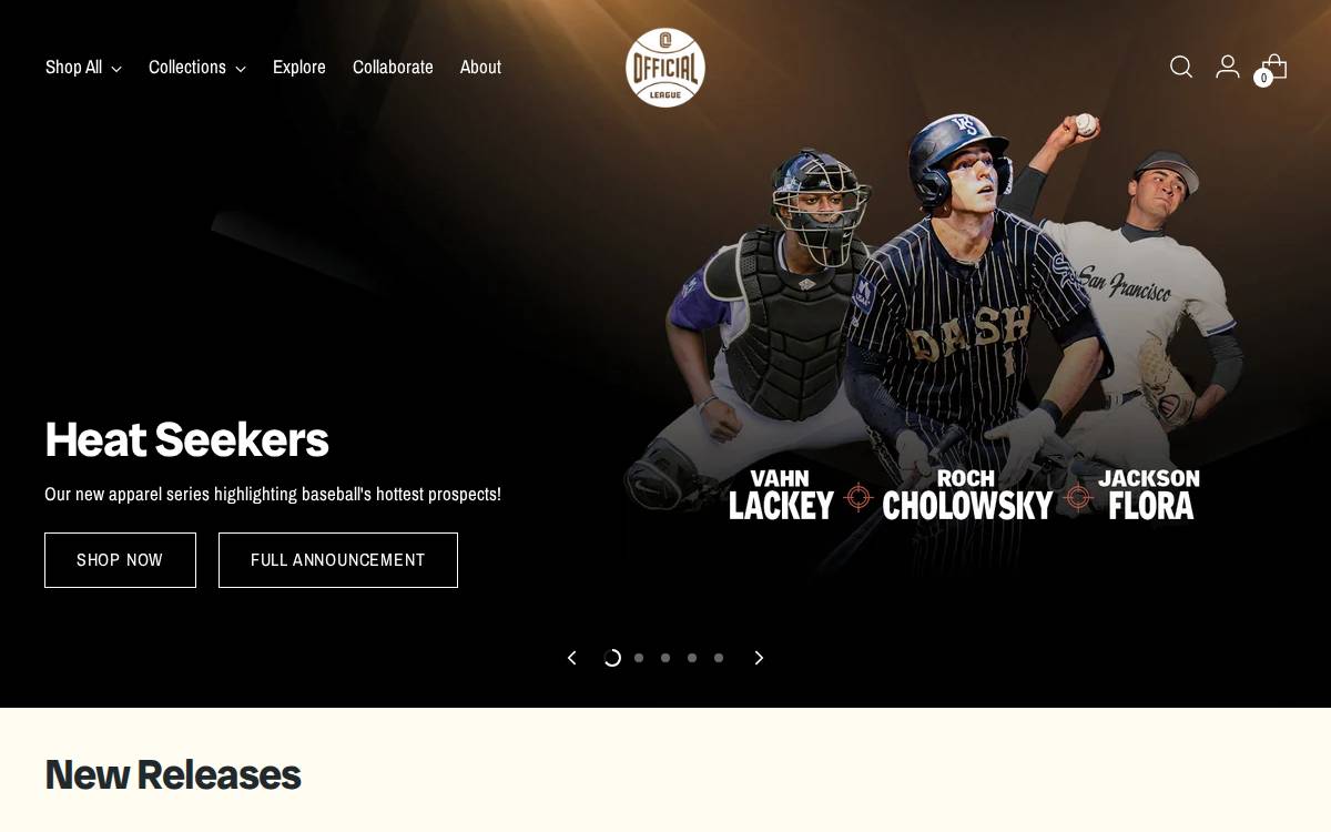 Official League website preview
