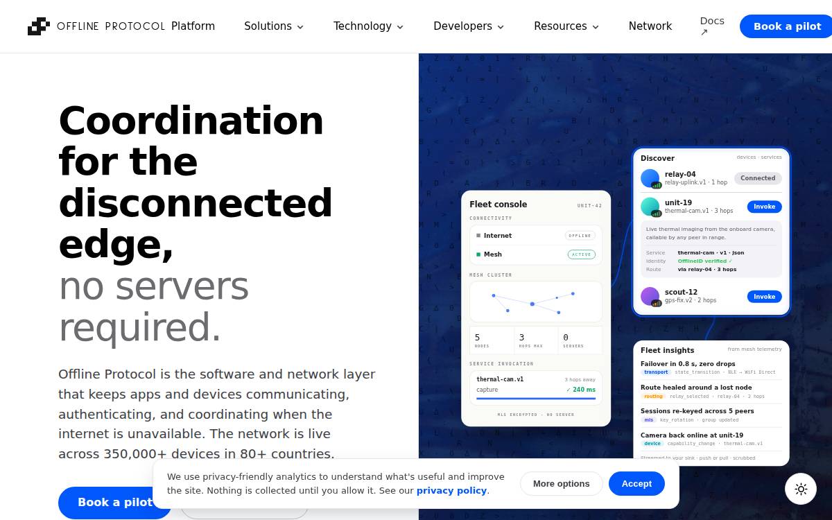 Offline Protocol website preview