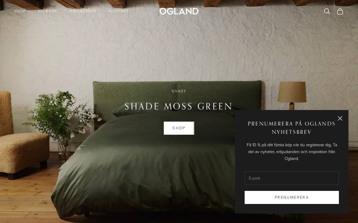 Ogland website preview