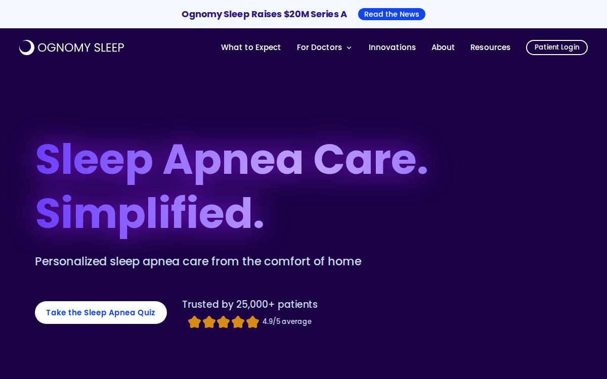 Ognomy Sleep website preview