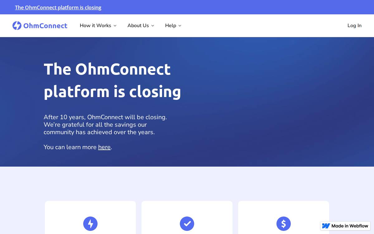 OhmConnect website preview
