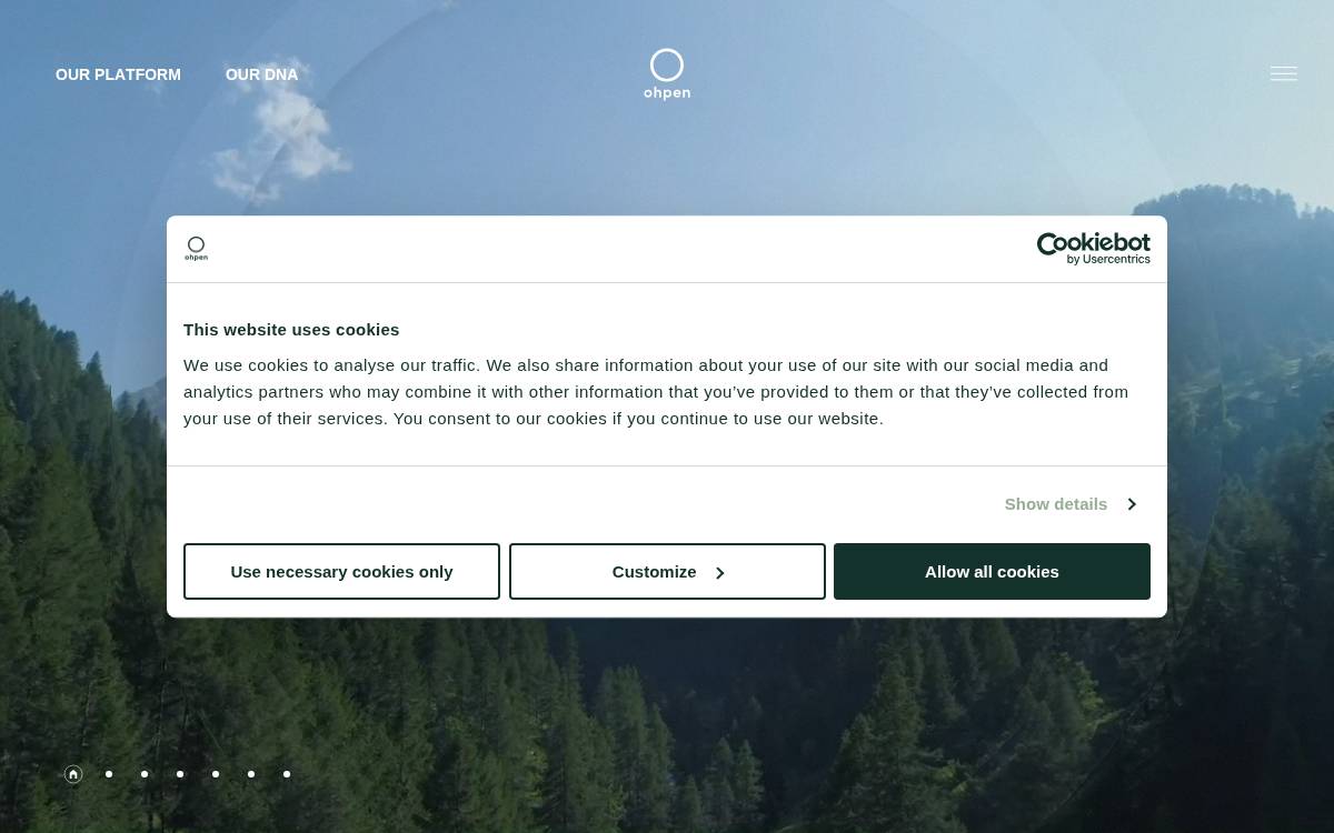 Ohpen website preview