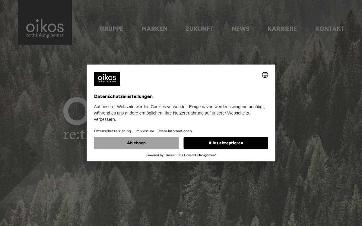 Oikos Group website preview