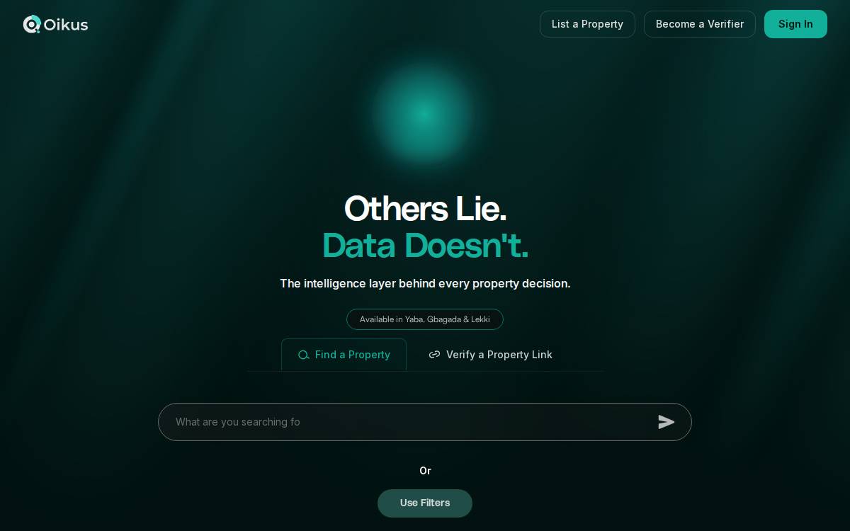 Oikus website preview