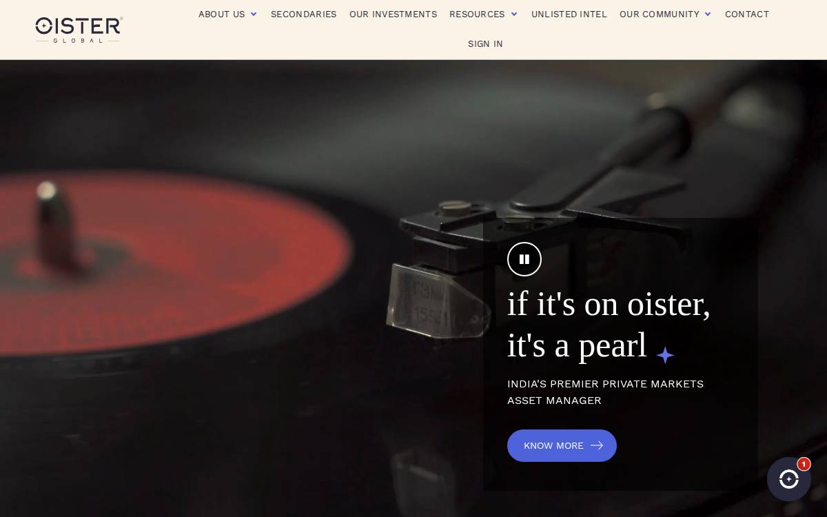 Oister website preview
