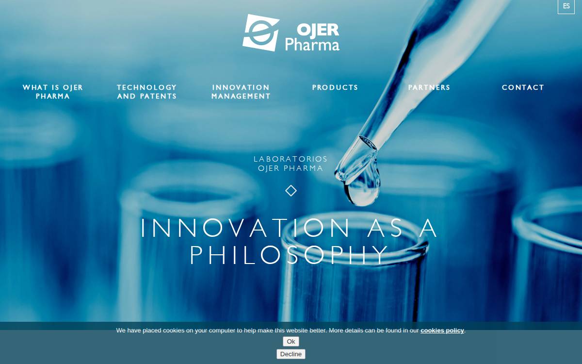 Ojer Pharma website preview