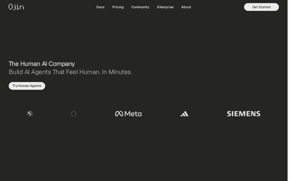 Ojin website preview