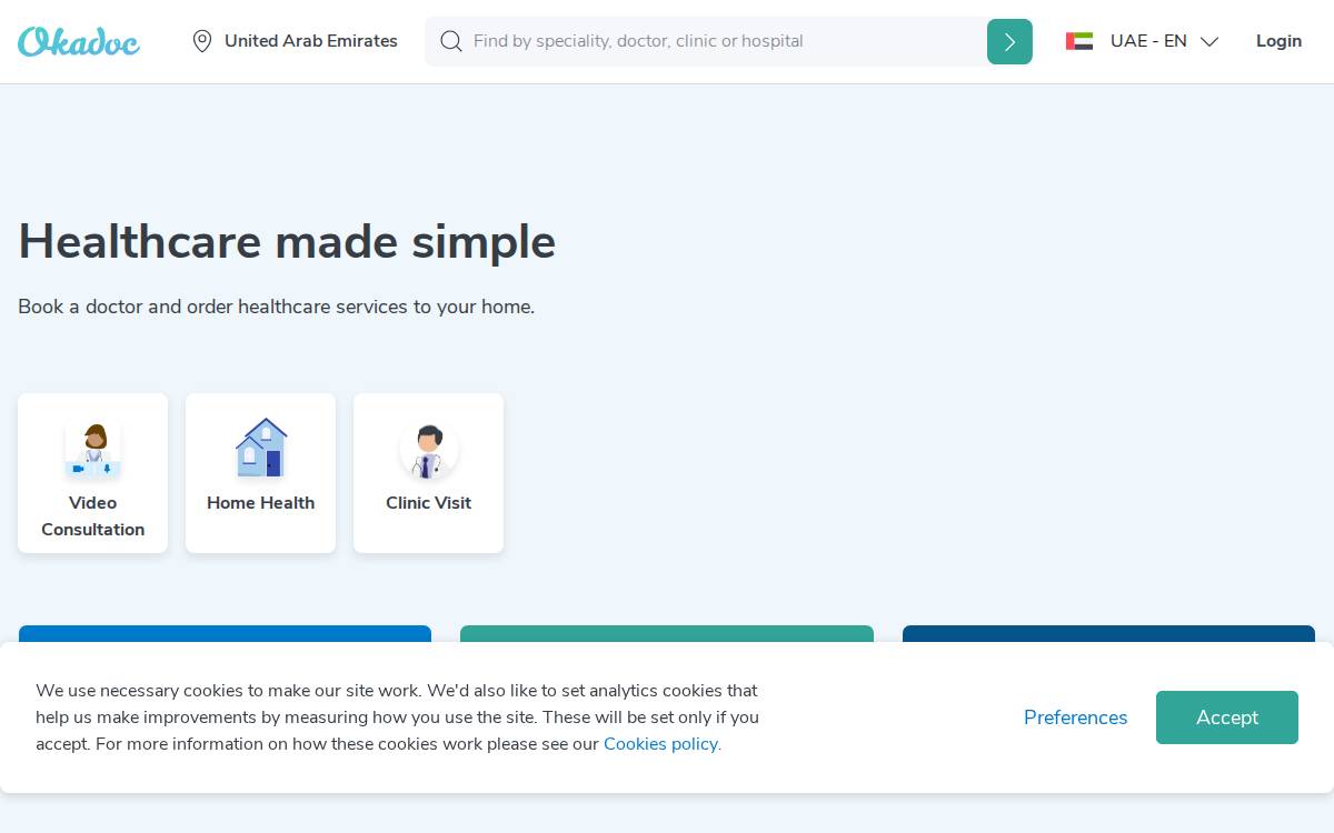 Okadoc website preview