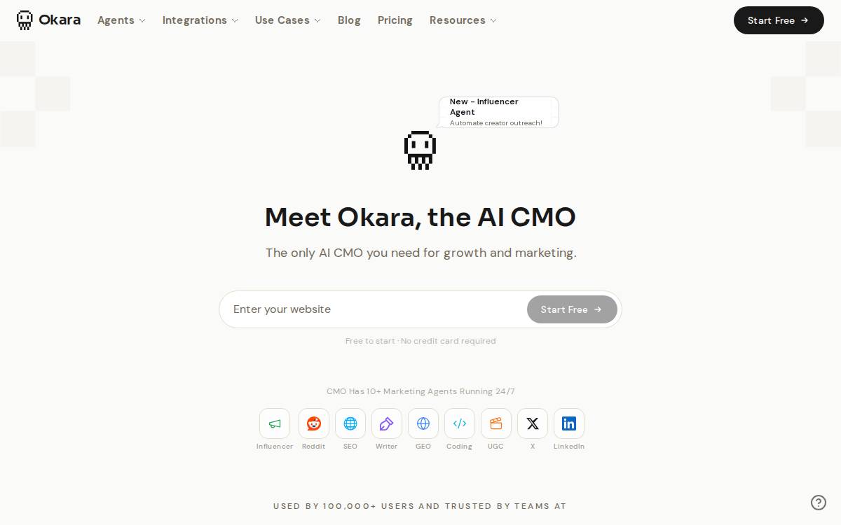 Okara website preview
