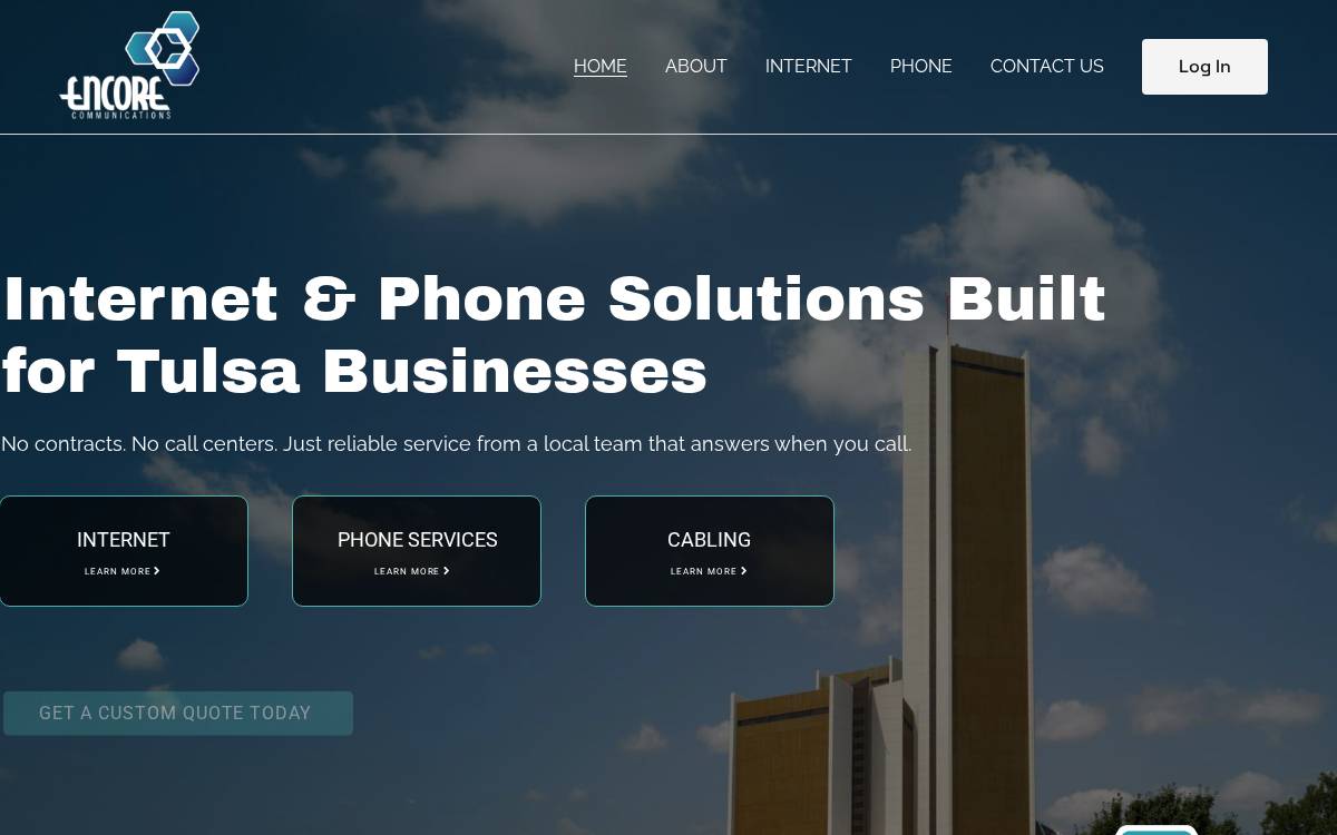 Okencore website preview