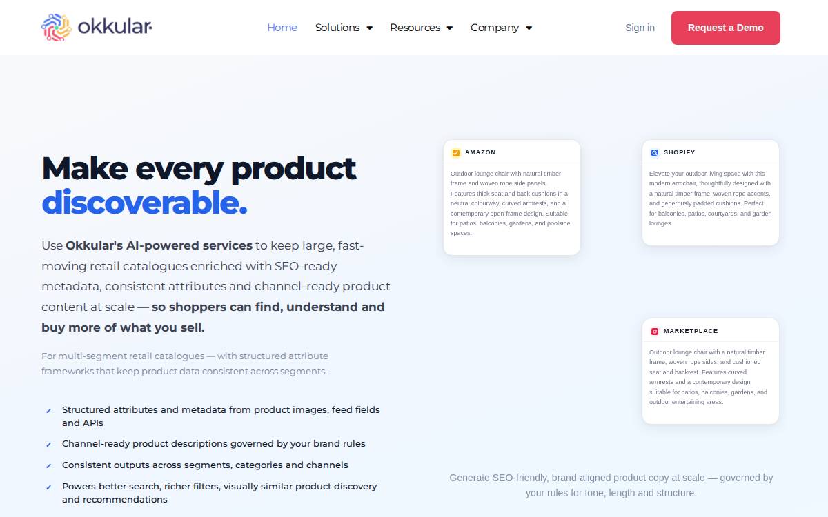 Okkular website preview
