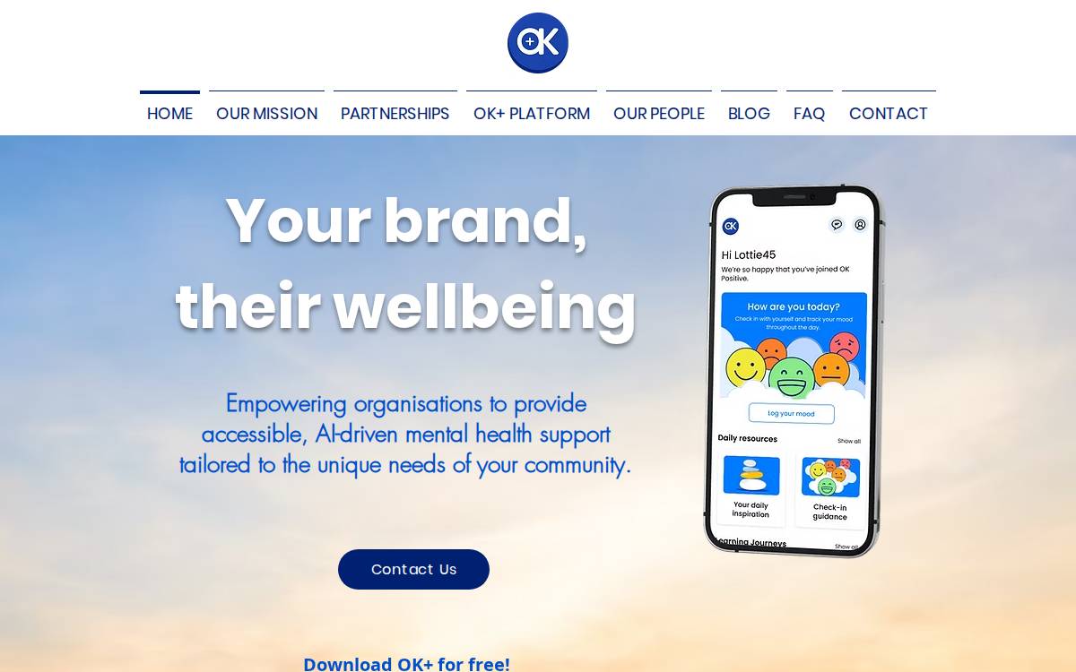 Okpositive website preview