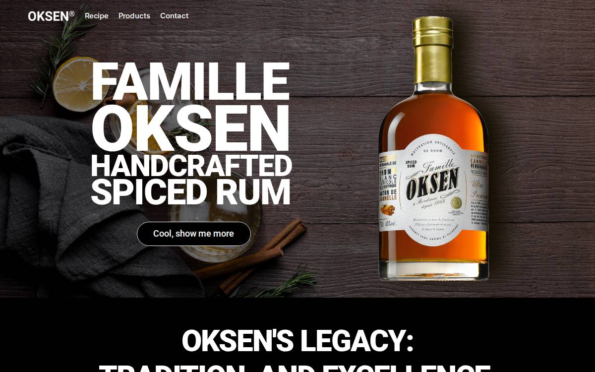 Oksen website preview