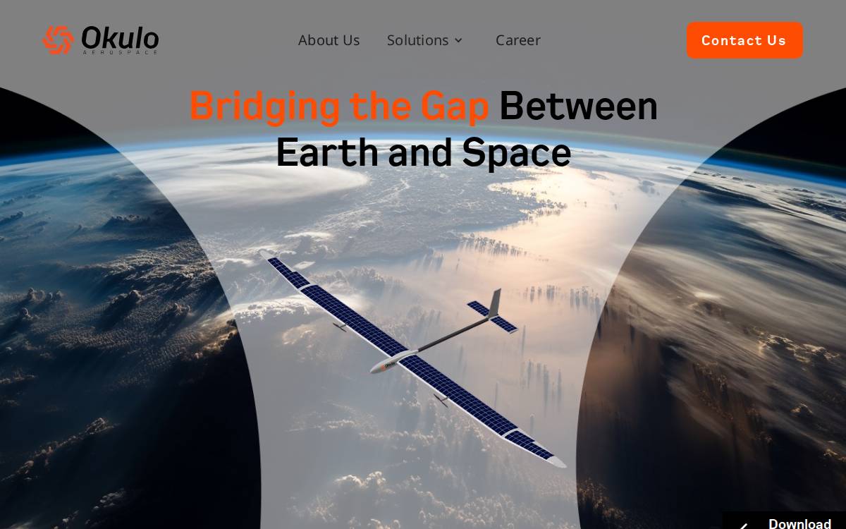 Okulo Aerospace website preview