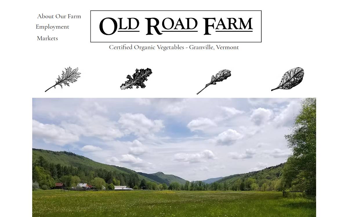 Old Road Farm website preview