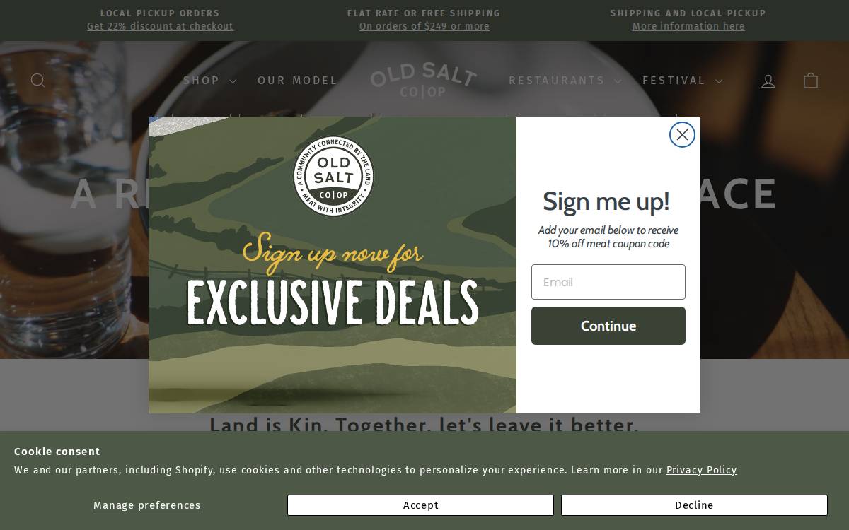 Old Salt Co-op website preview