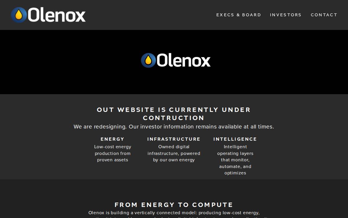 Olenox website preview