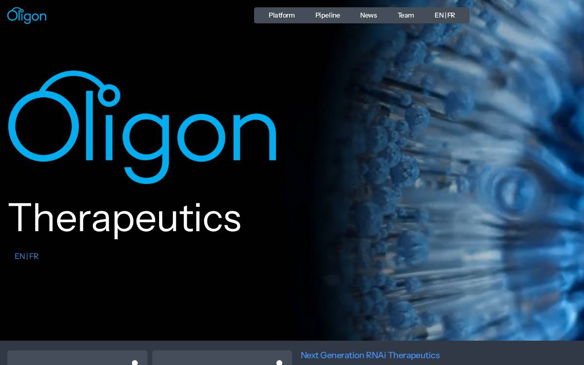 Oligon website preview