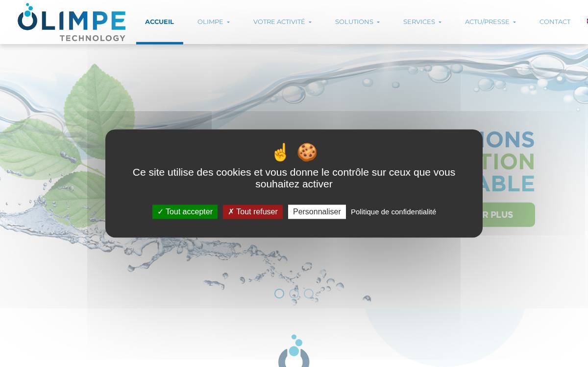 Olimpe Technlogy website preview