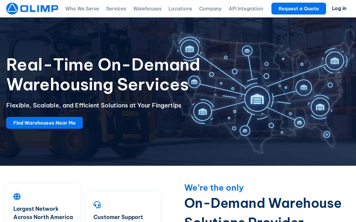 Olimpwarehousing website preview