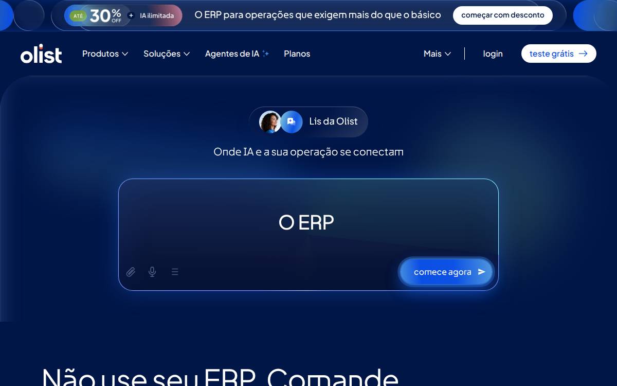Olist website preview