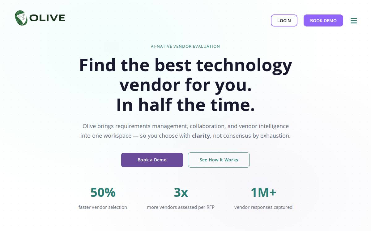 Olive Technologies website preview