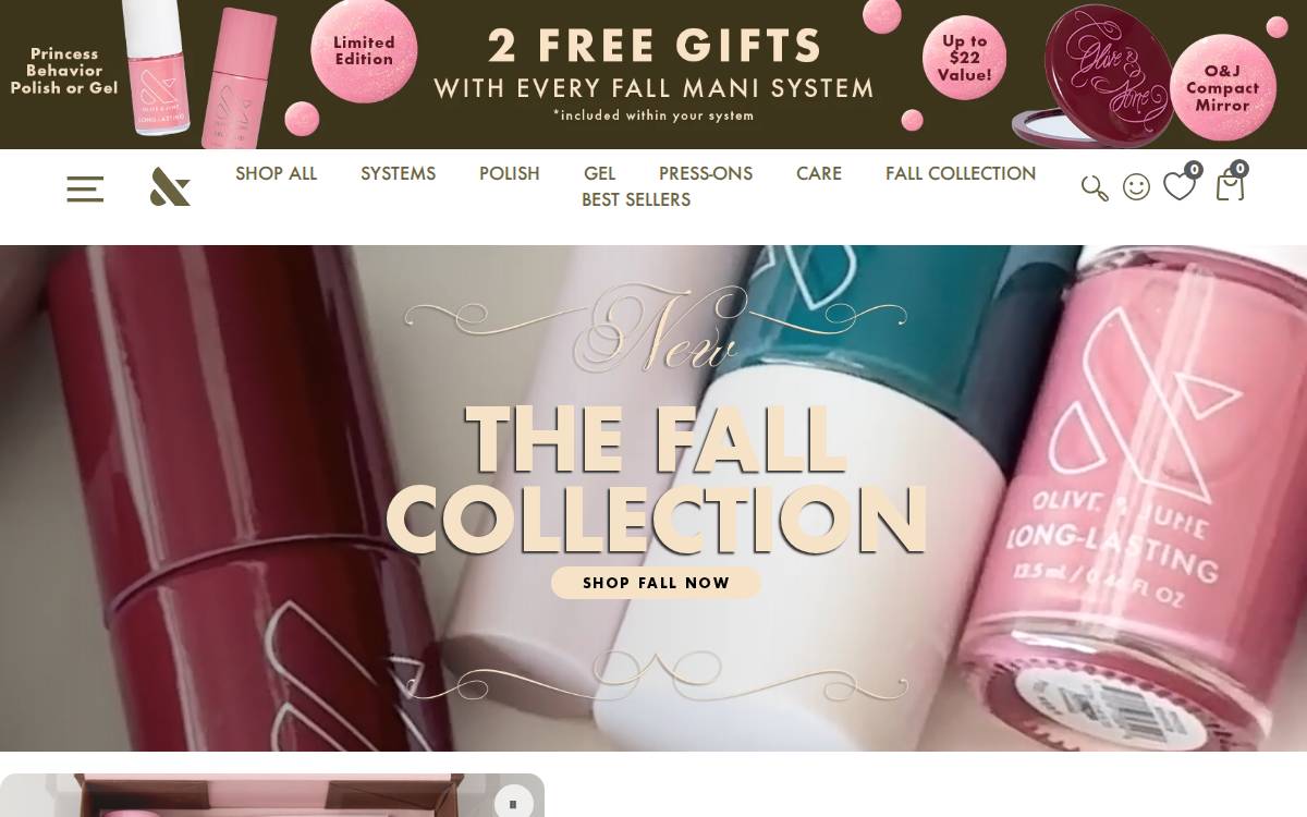 Oliveandjune website preview