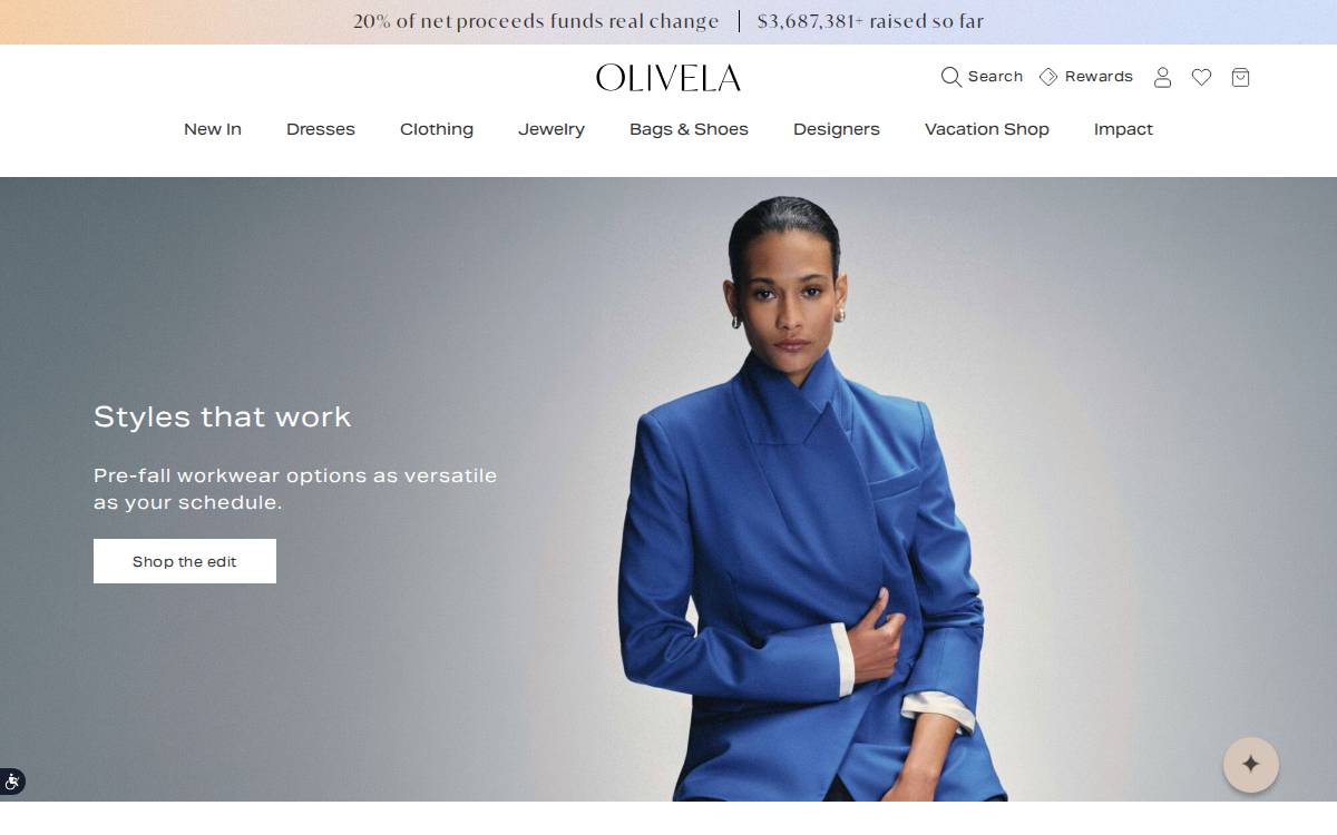 Olivela website preview