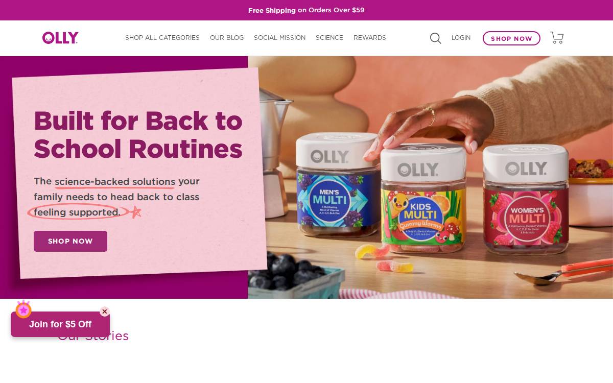 OLLY website preview