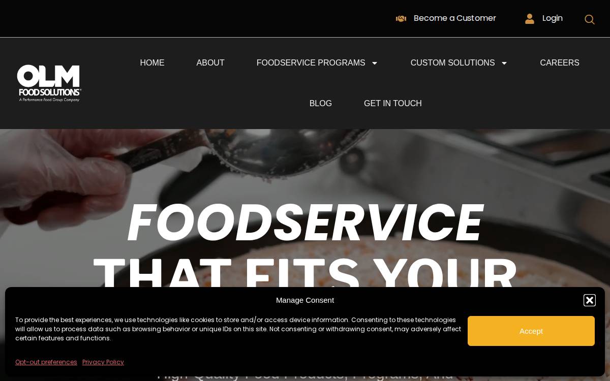 Olmfoods website preview