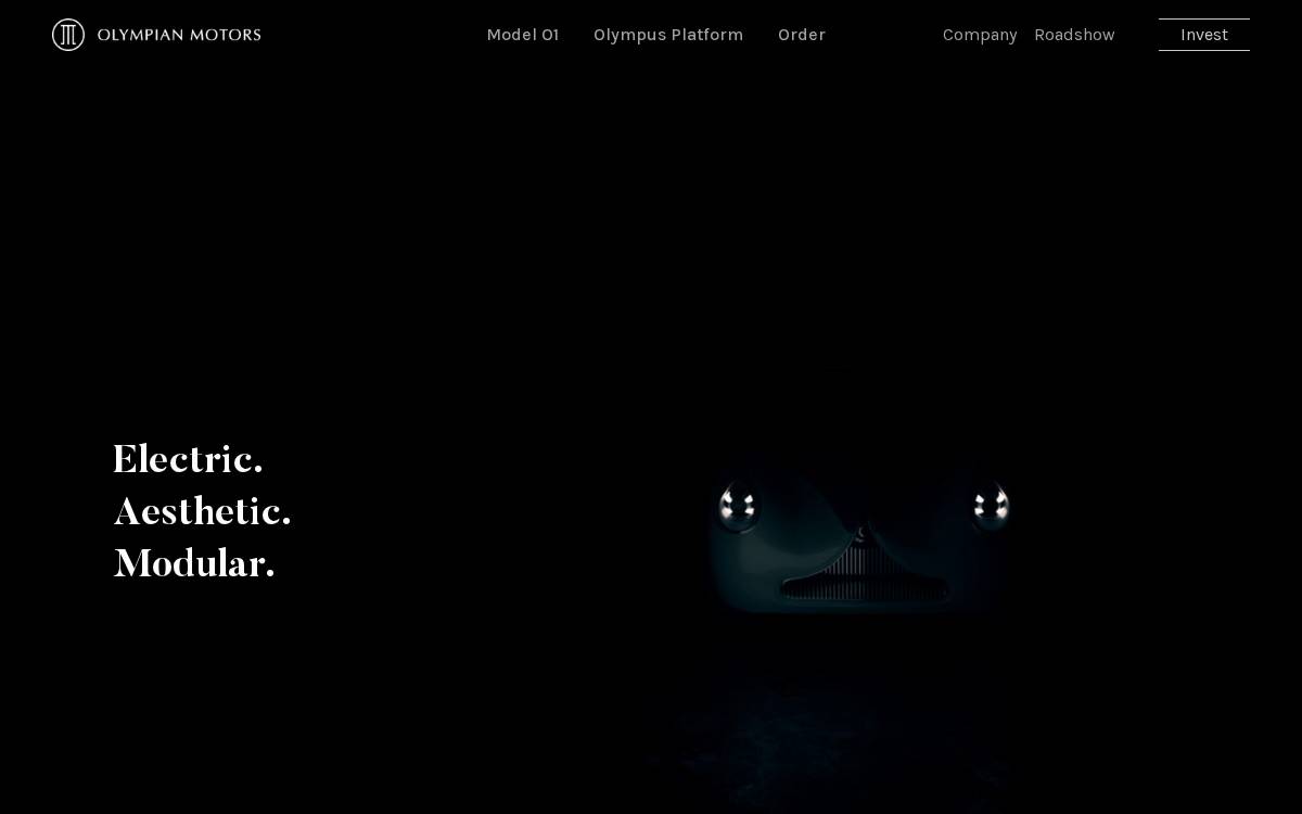 Olympian Motors website preview