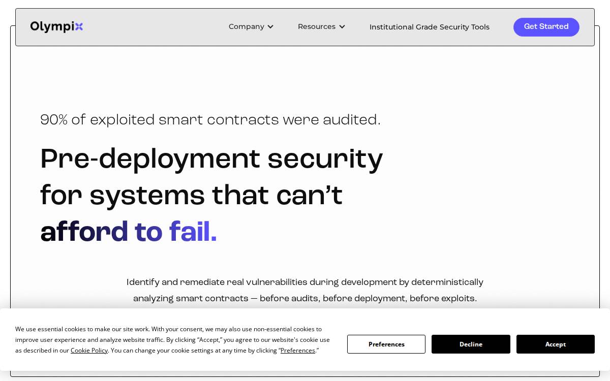 Olympix website preview