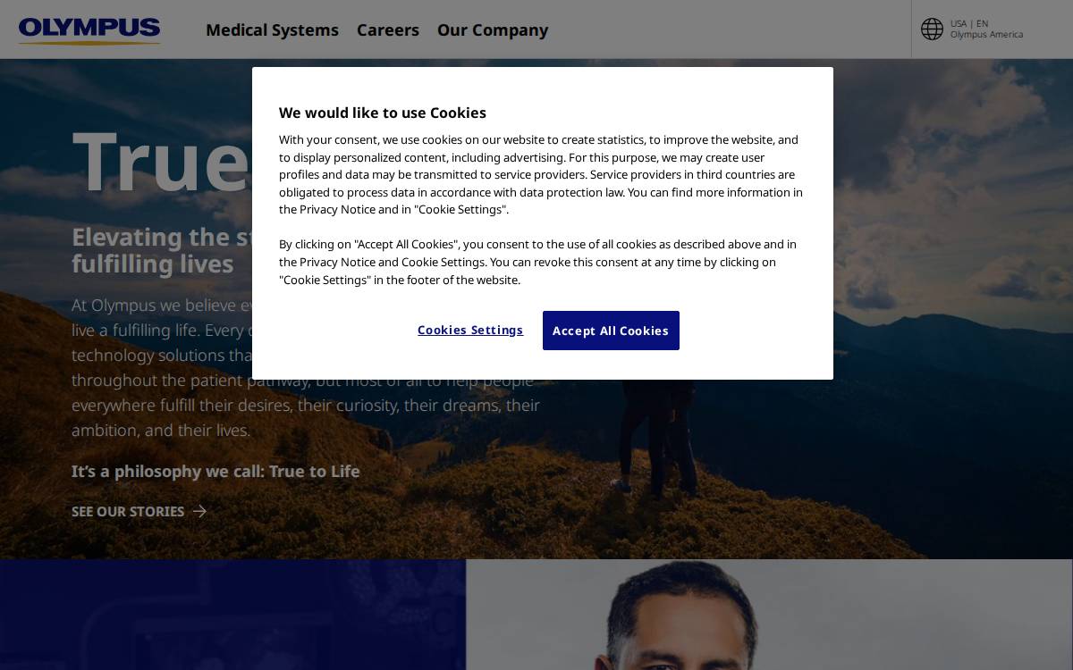 Olympusamerica website preview