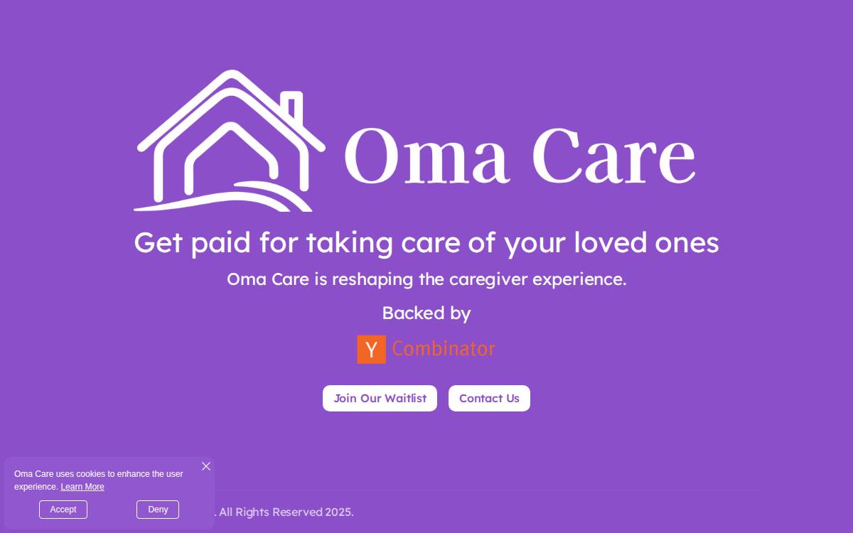 Oma Care website preview