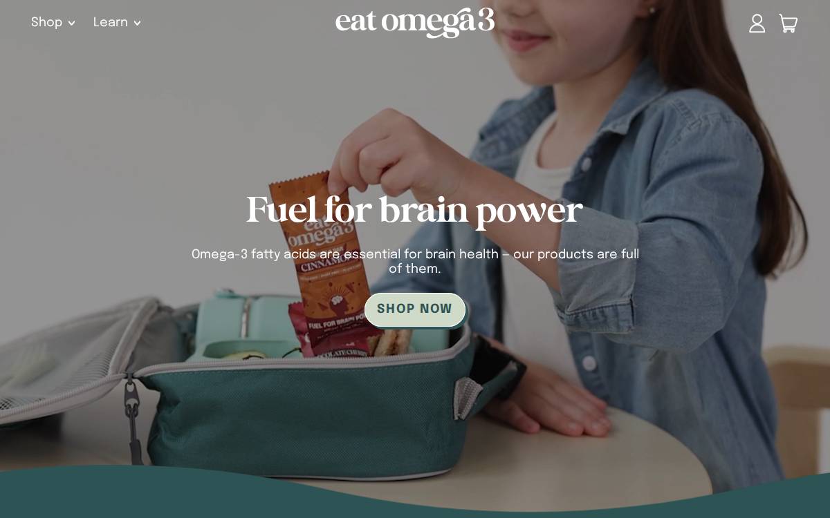 Omega 3 Nutrition website preview