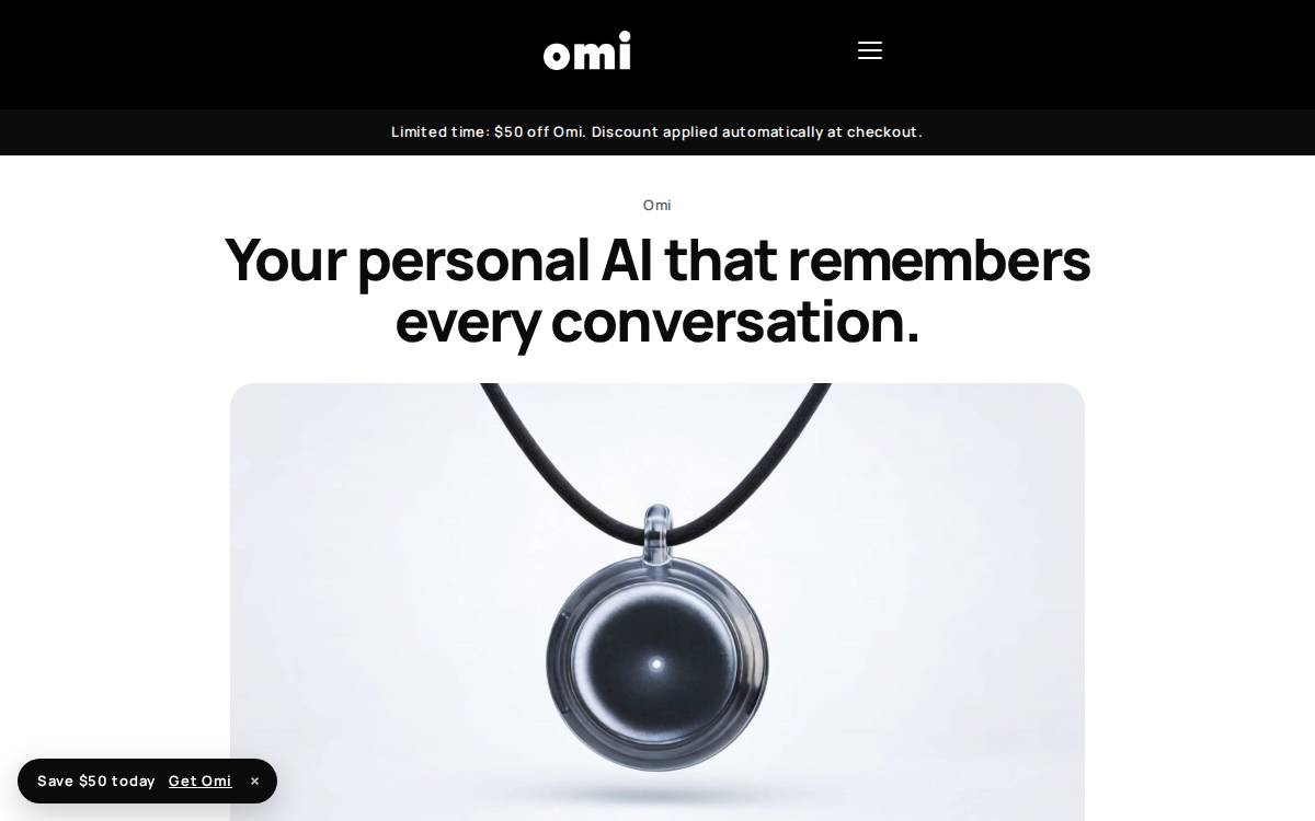 Omi website preview