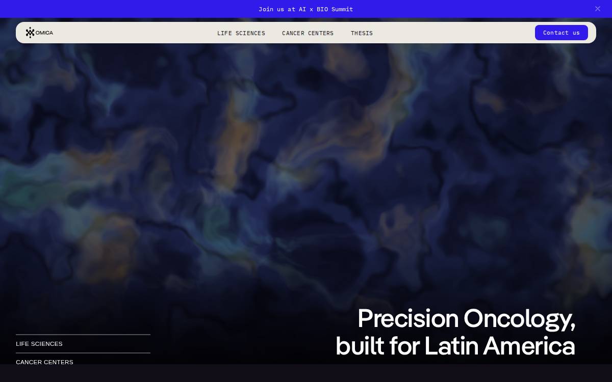 Omica website preview