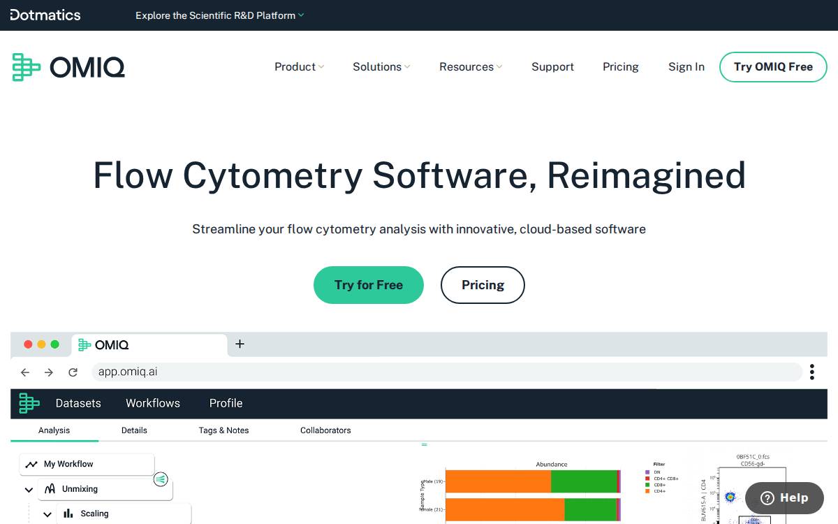 Omiq website preview